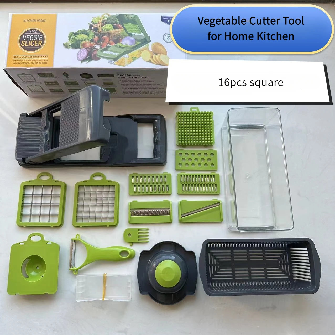 Versatile 16-in-1 Vegetable Chopper