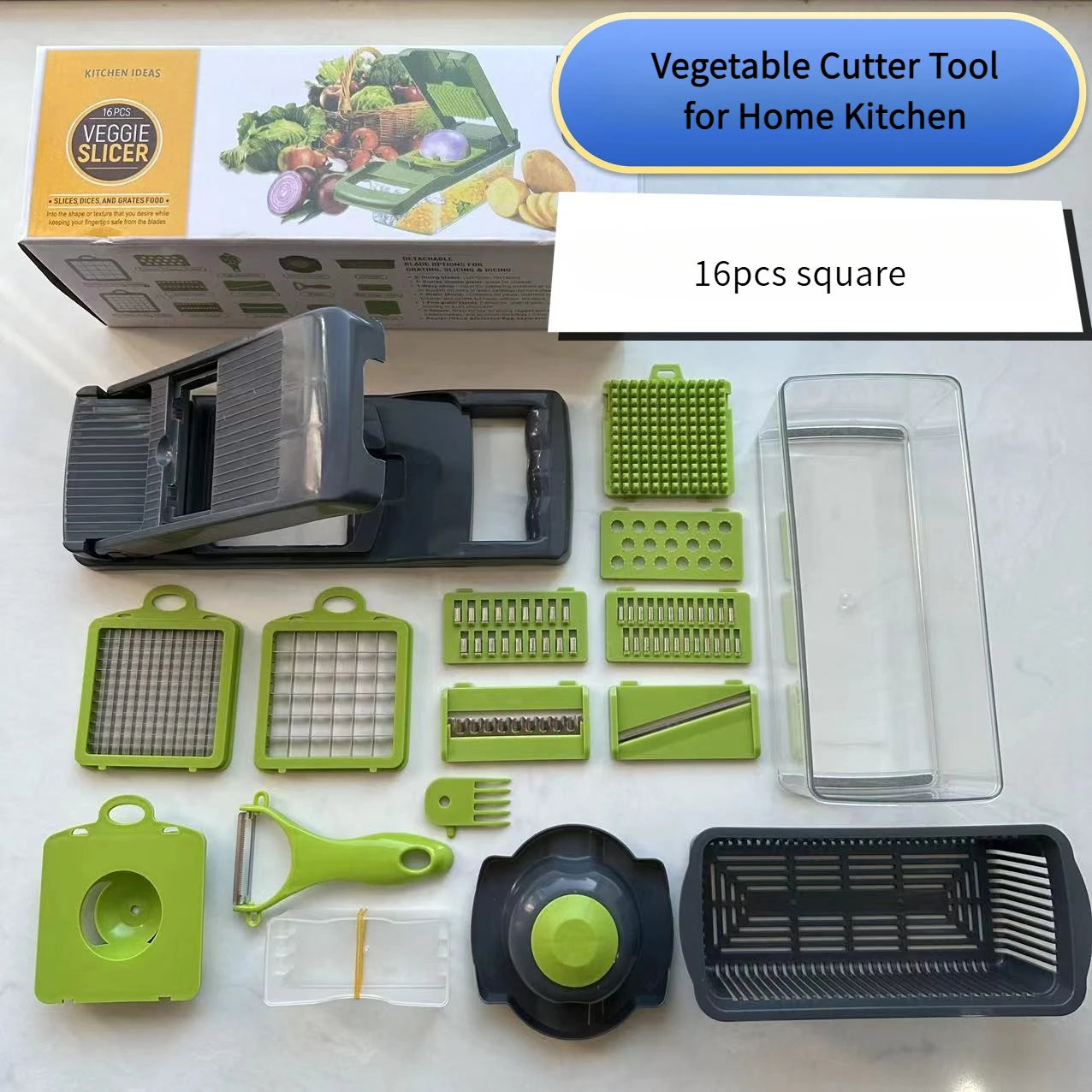 Versatile 16-in-1 Vegetable Chopper