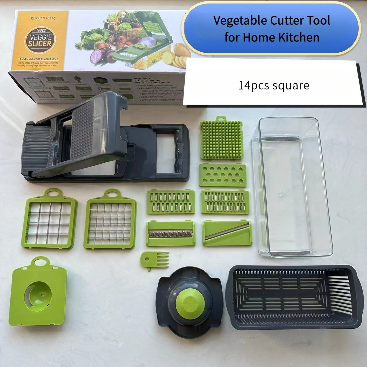 Versatile 16-in-1 Vegetable Chopper