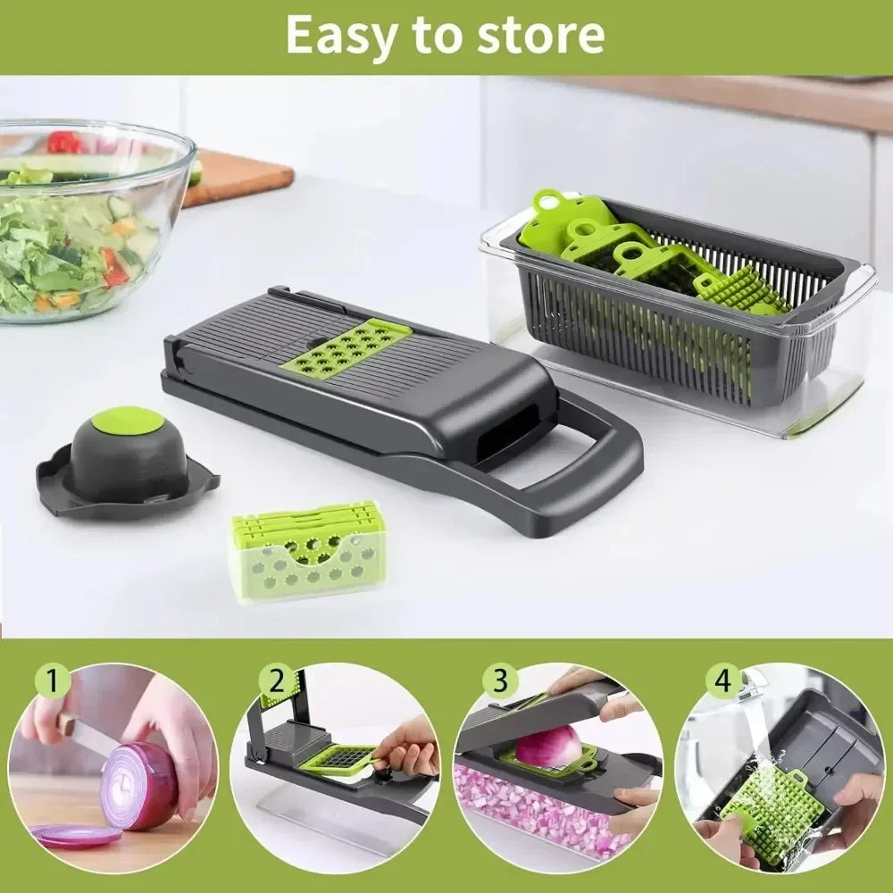Versatile 16-in-1 Vegetable Chopper
