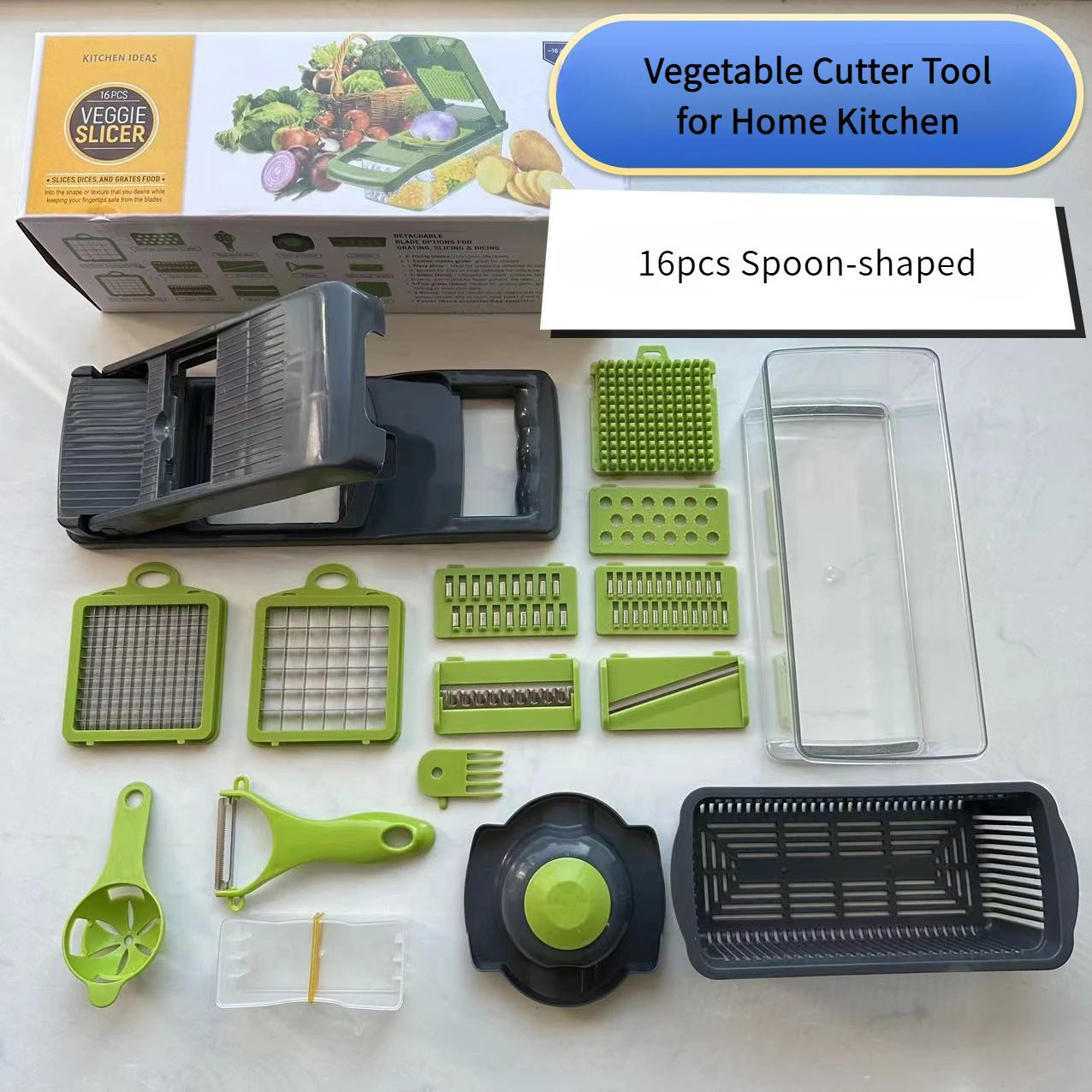 Versatile 16-in-1 Vegetable Chopper