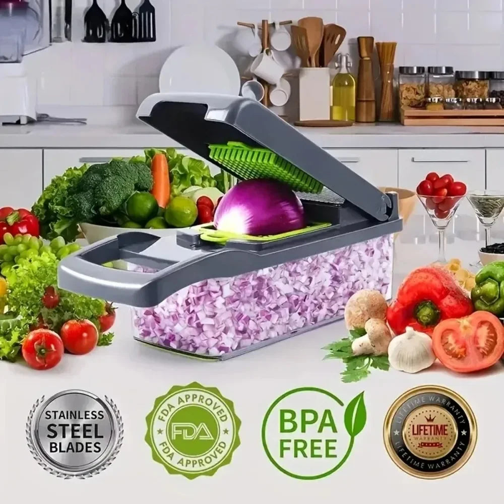 Versatile 16-in-1 Vegetable Chopper